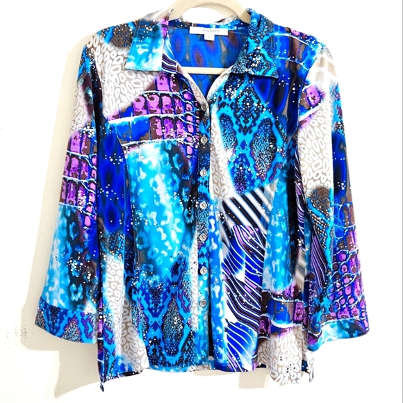 Erin London Sequined Blouse - Picture 1 of 6